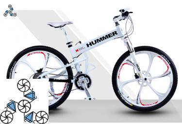 Велосипед HUMMER White складной